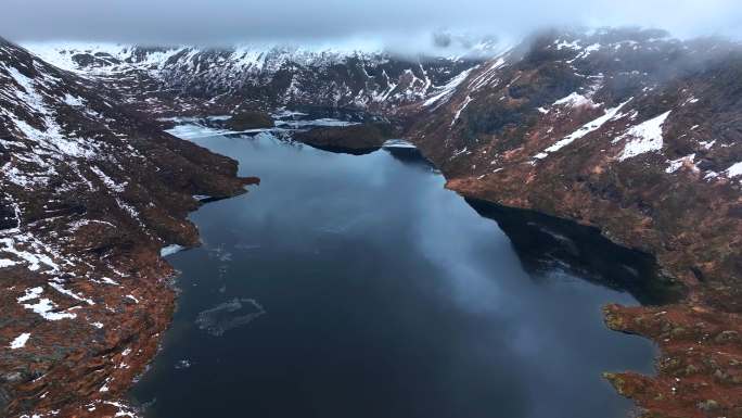 4K航拍挪威罗弗敦群岛自然风光