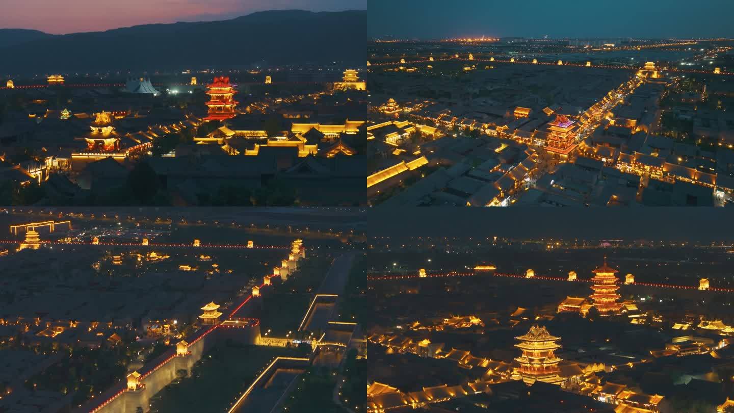 太原古县城夜景航拍
