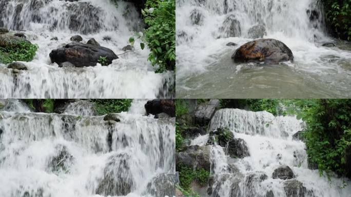 景区瀑布 流水 高清素材