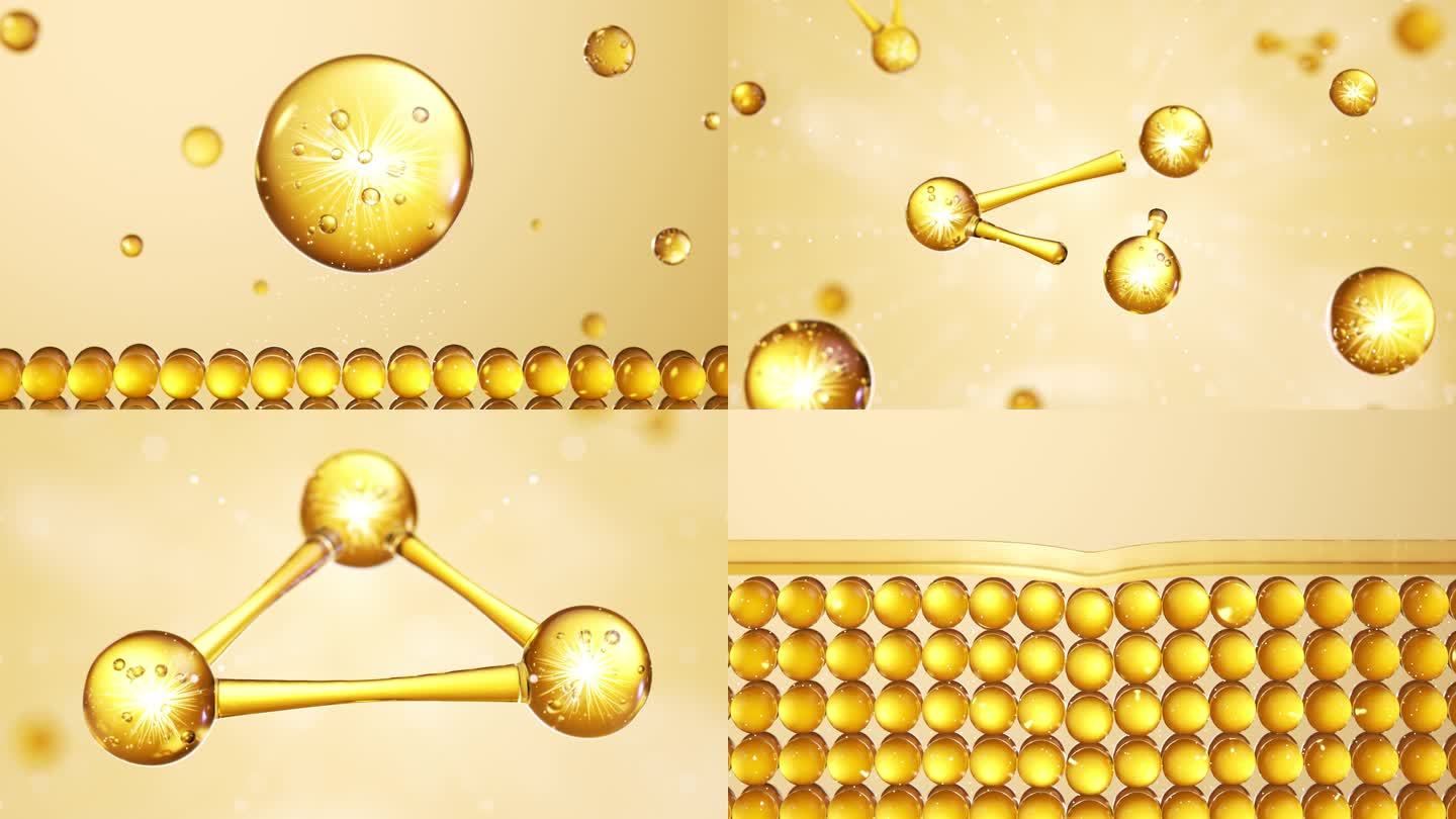 C4D工程金色细胞保湿精华因子皮肤吸收