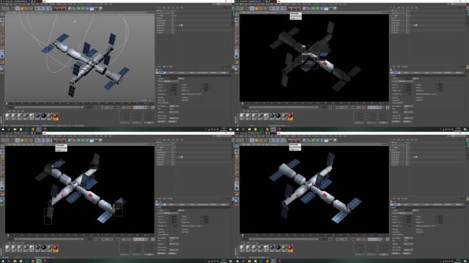 中国空间站c4d模型