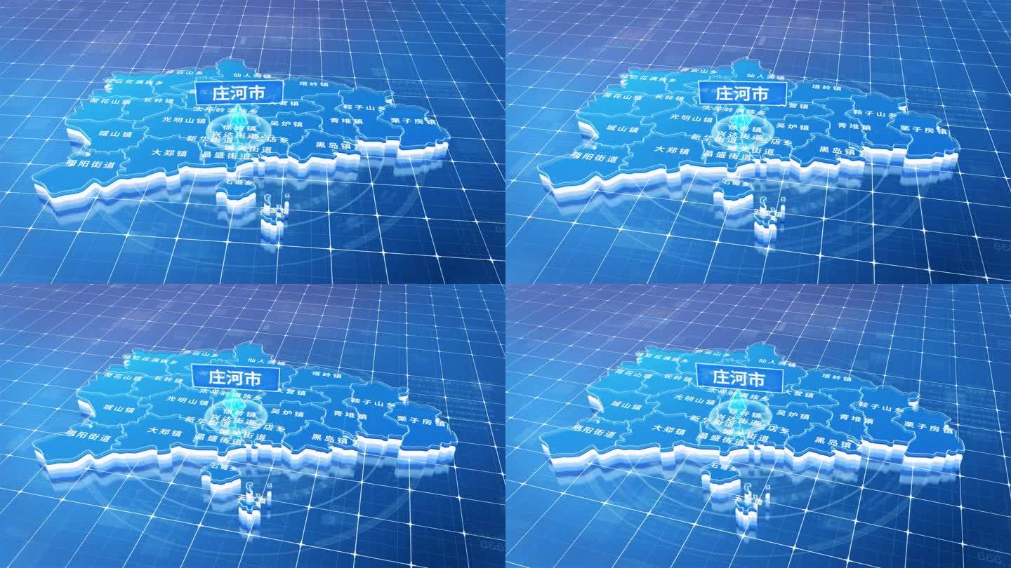 庄河市蓝色三维科技区位地图