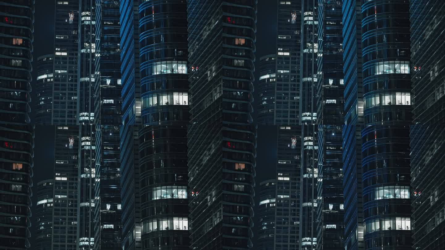 【正版素材】深圳城市高楼夜景办公楼400