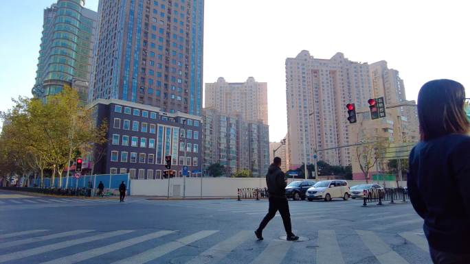 上海市浦东新区浦东南路陆家嘴街景城市风景