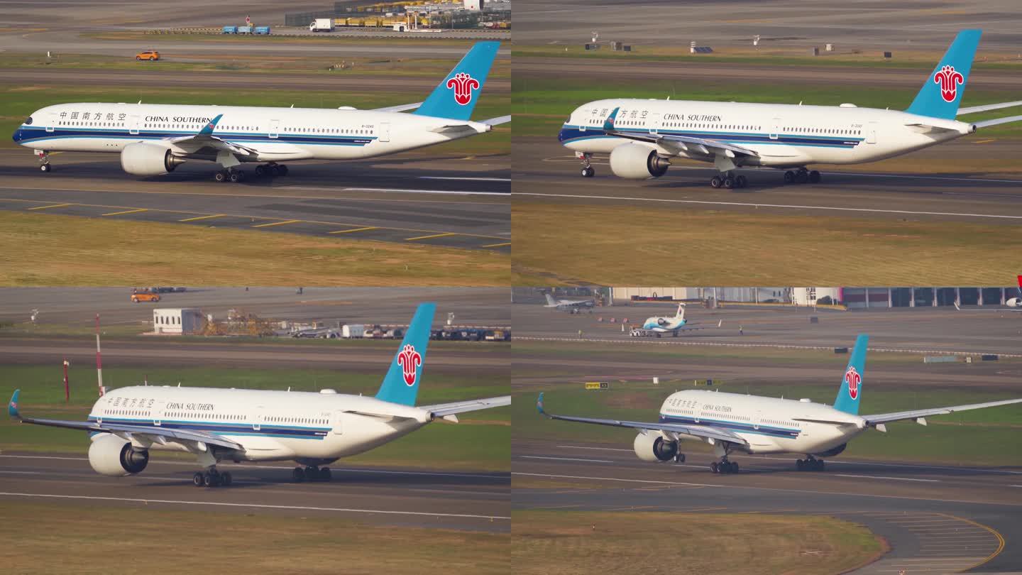 南航空客A350客机起飞 全过程特写镜头
