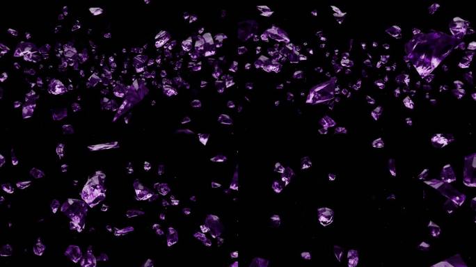 紫色陨石碎片3D渲染