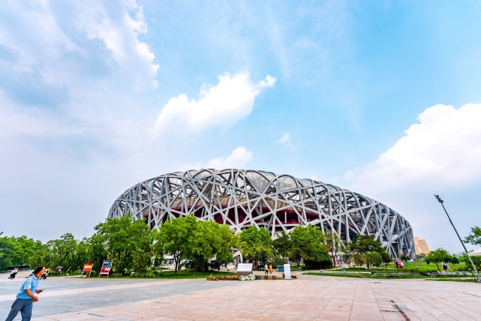 北京国家体育场鸟巢延时摄影