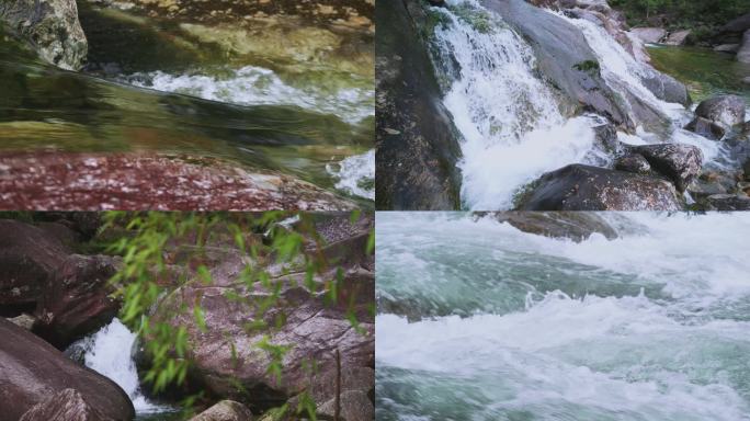 水 山溪 瀑布 清澈 山泉  流水
