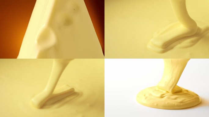 芝士 芝士融化 大孔芝士 奶酪 牛奶液体