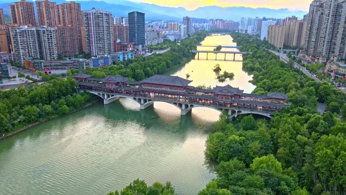 广元城市航拍4k 广元城市大景