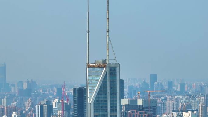 上海市黄浦区外滩高楼大厦摩天大楼航拍城市