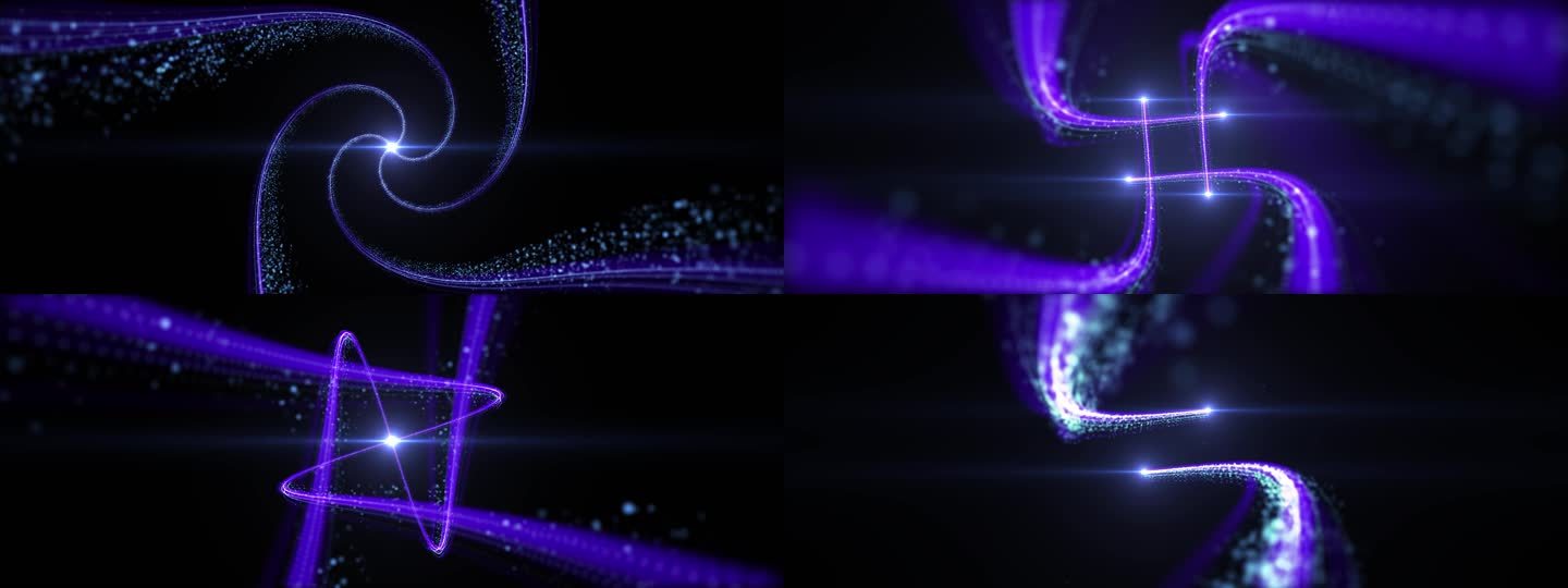 紫色 粒子 光线 点线 冲击