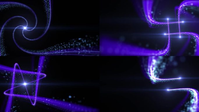 紫色 粒子 光线 点线 冲击