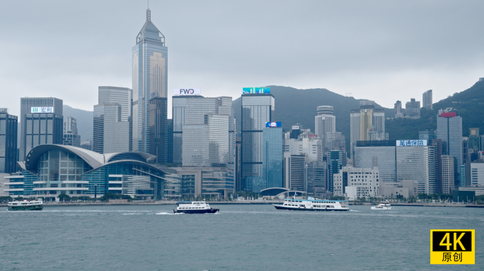 香港维多利亚港港湾4K素材