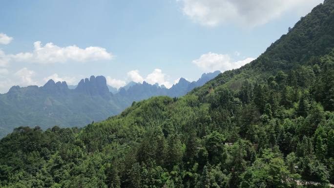 大山 蓝天 白云 森林