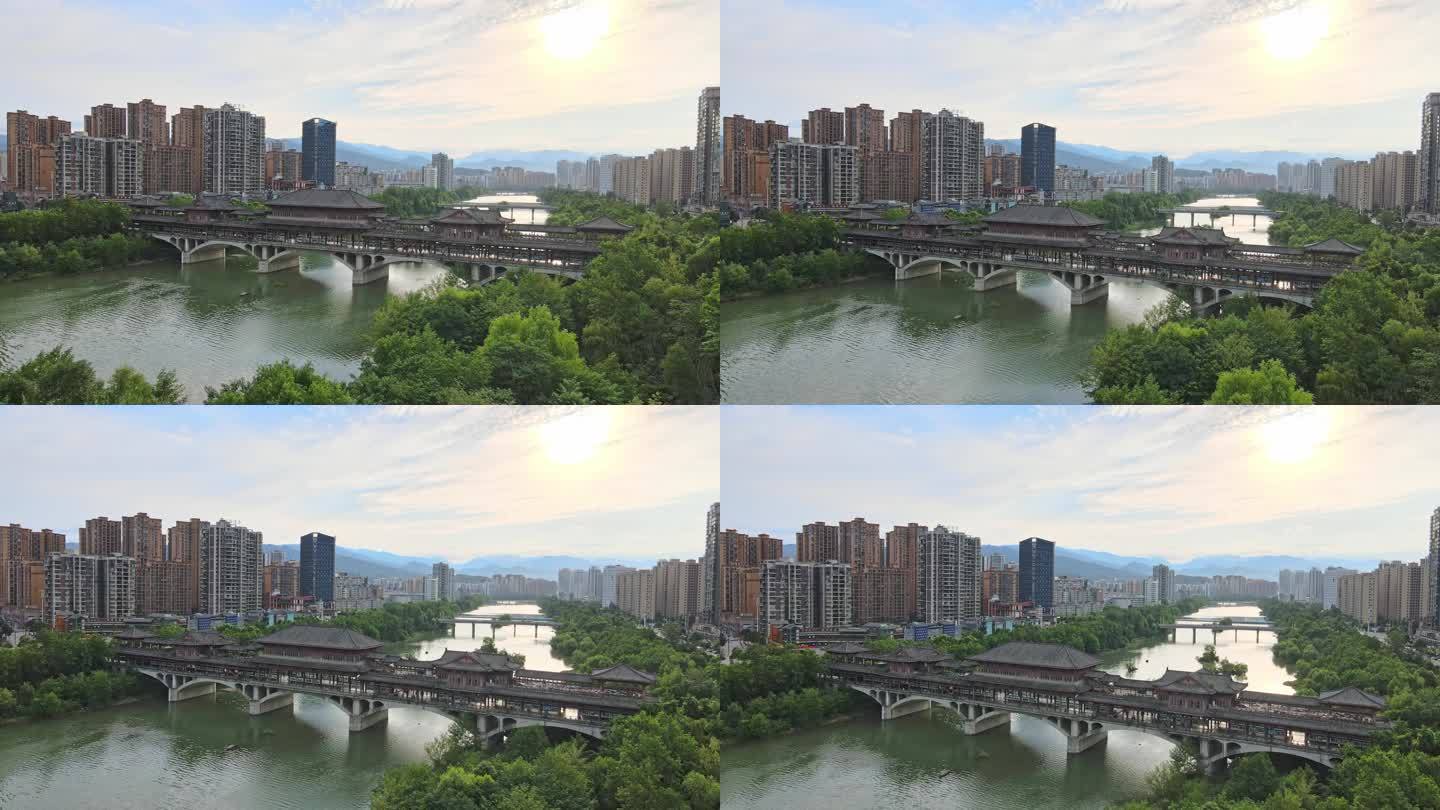 广元城市航拍4k 广元城市大景