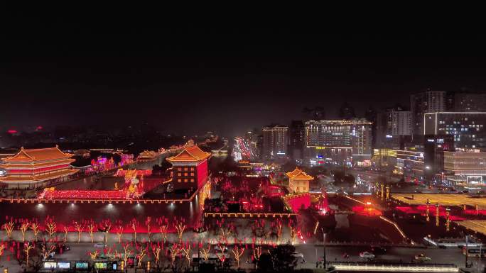 西安南门城墙夜景