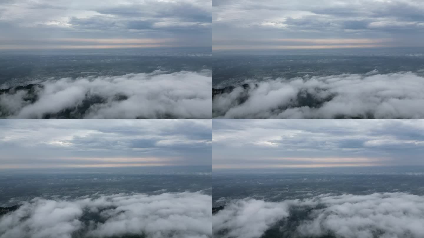 青城山穿过云层延时摄影