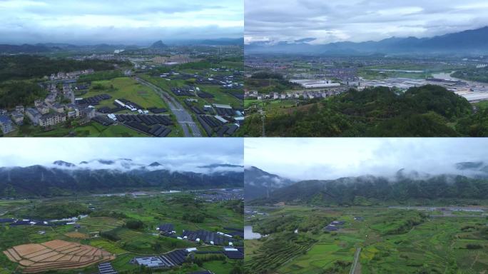 [4K]航拍素材.丽水松阳县田野烟雨