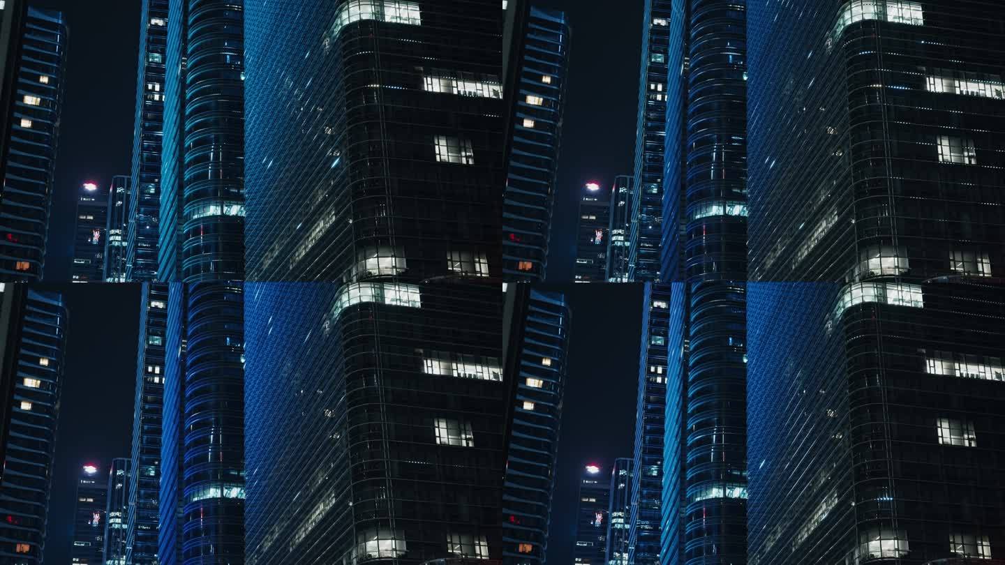 【正版素材】深圳城市高楼夜景办公楼399