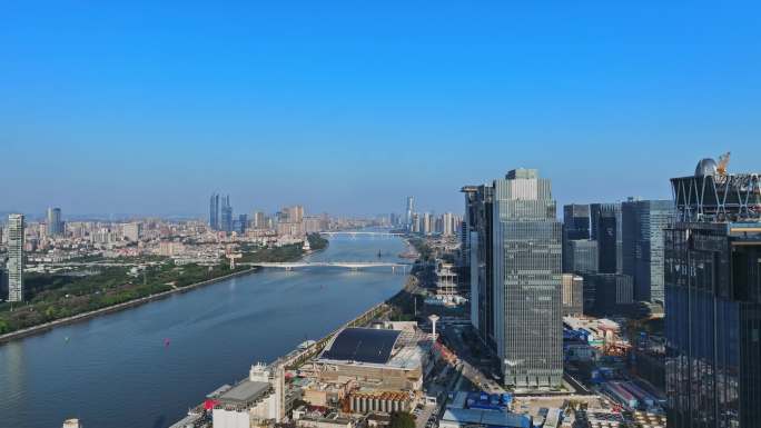 2024最新广州琶洲珠江城市建筑4K航拍
