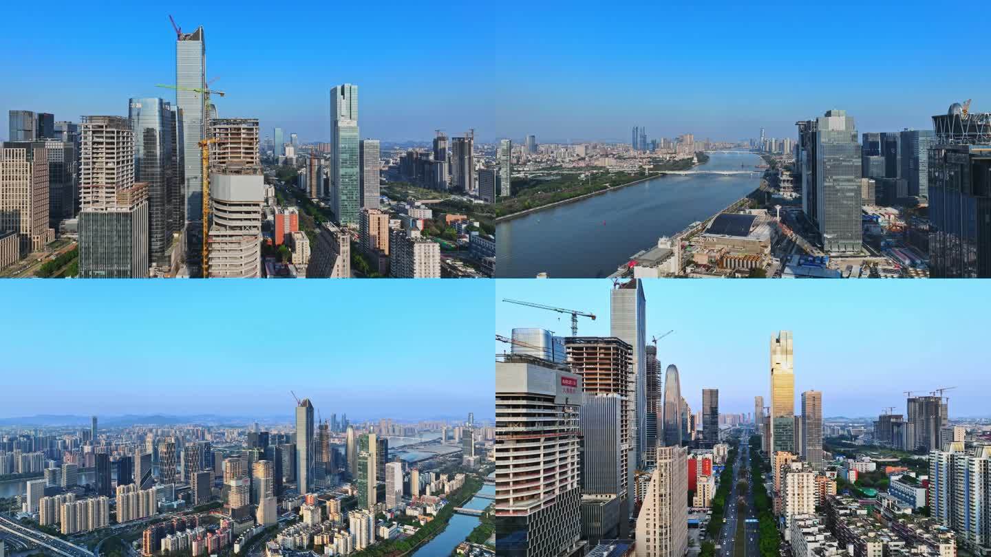 2024最新广州琶洲珠江城市建筑4K航拍