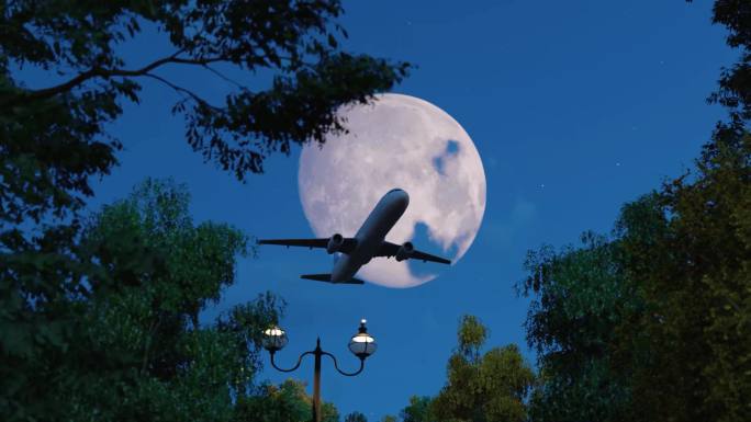 4K夕阳飞机起飞降落飞过城市航空公司宣传