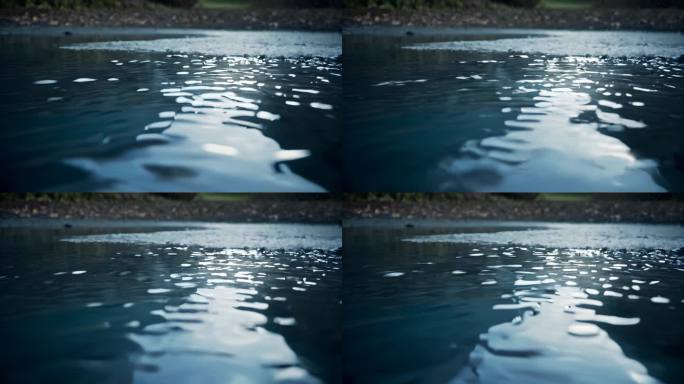 地面积水水面意境氛围写意空镜头