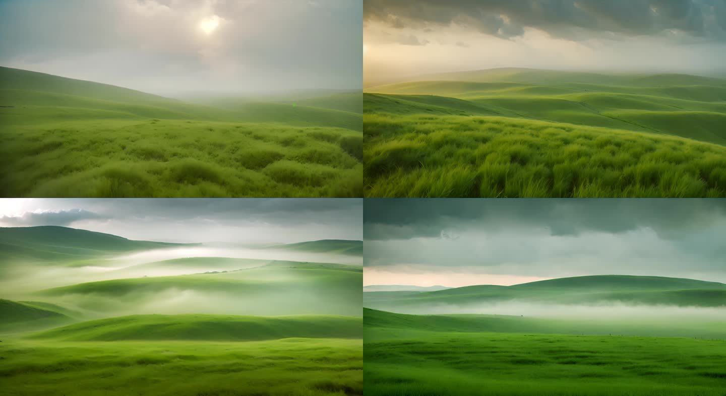 云雾中的草原