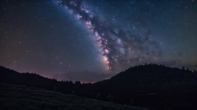 高原星空延时摄影银河深空素材