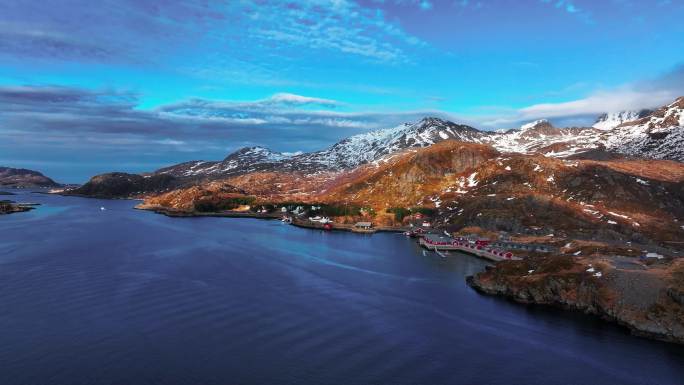 4K航拍挪威罗弗敦群岛美景美色