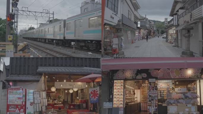 日本京都街景火车猫咪