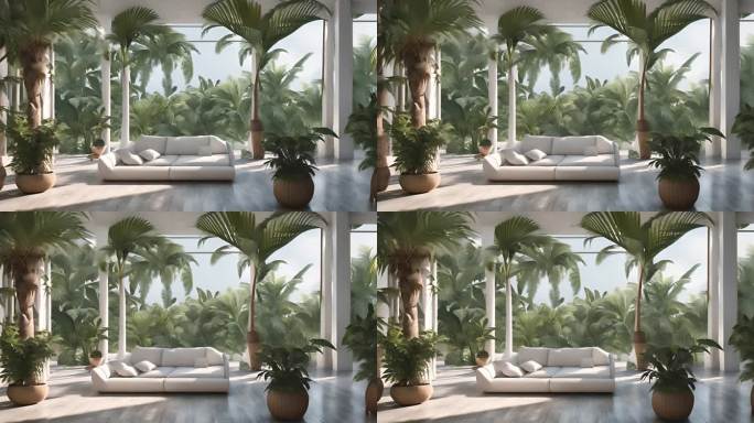 三亚房屋绿植植被视频素材