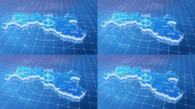 大安区蓝色三维科技区位地图