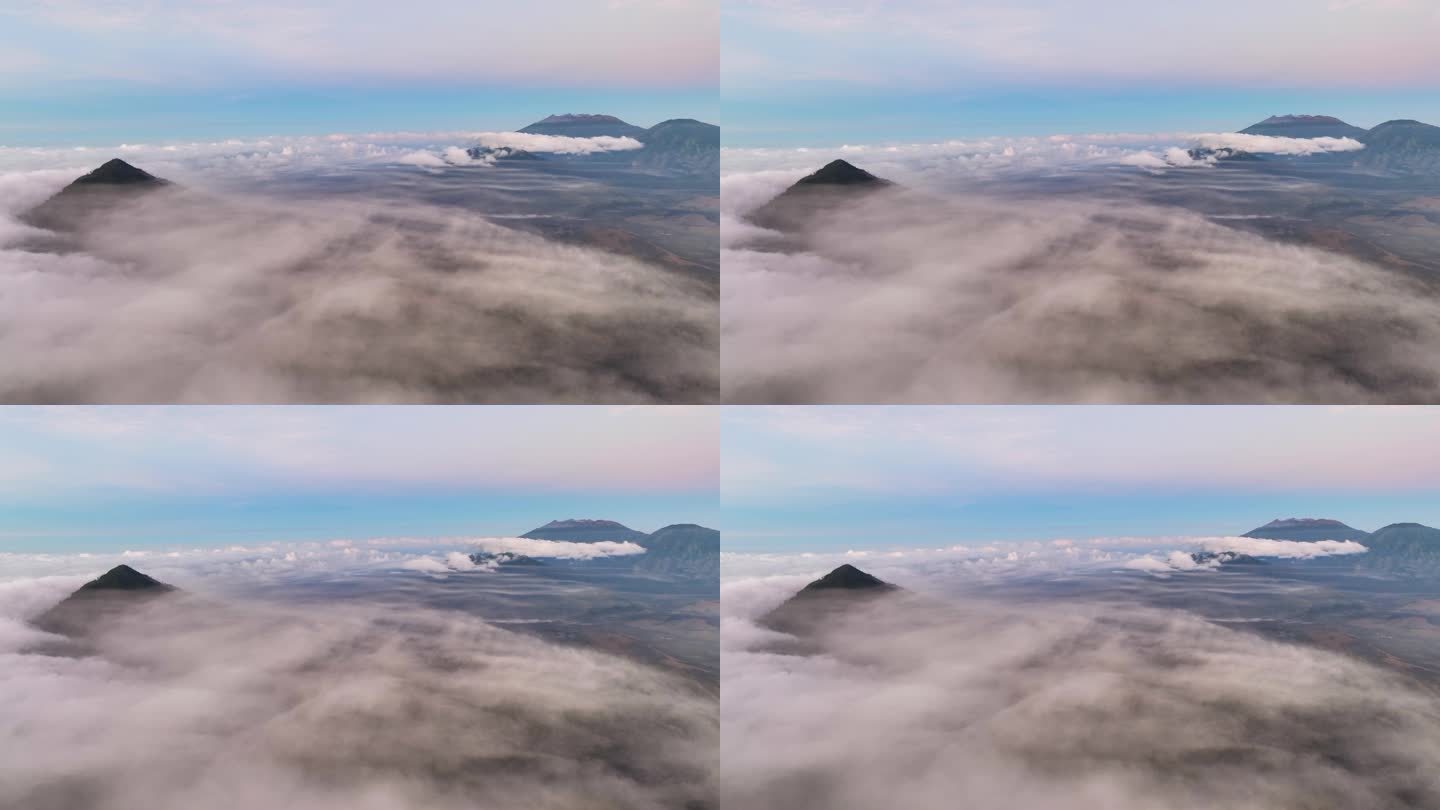 印尼宜珍火山云海风光航拍