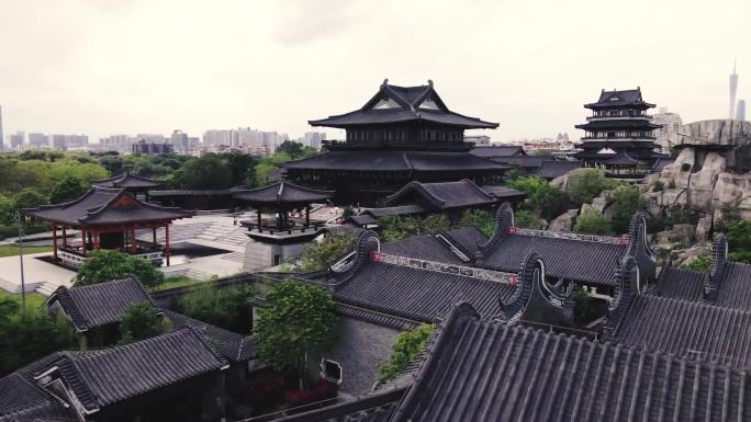 广州文化新馆航拍空镜