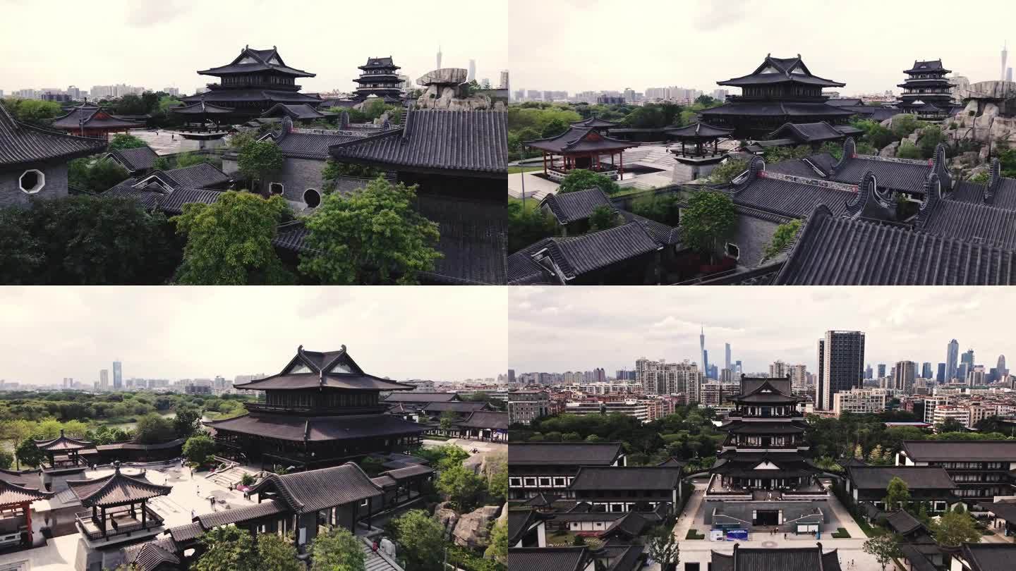 广州文化新馆航拍空镜