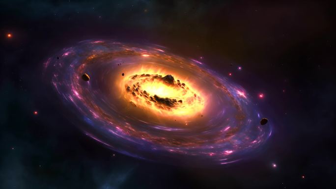 【4K】浩瀚的宇宙星河黑洞宇航员展示