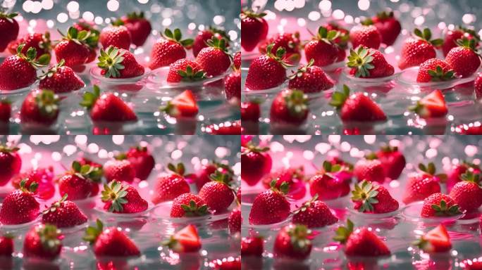 创意草莓背景