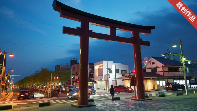 日本寺庙鸟居日式景观