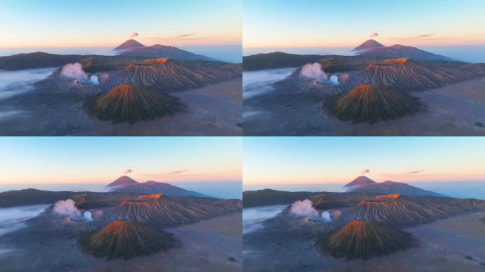 印尼布罗莫火山风光航拍