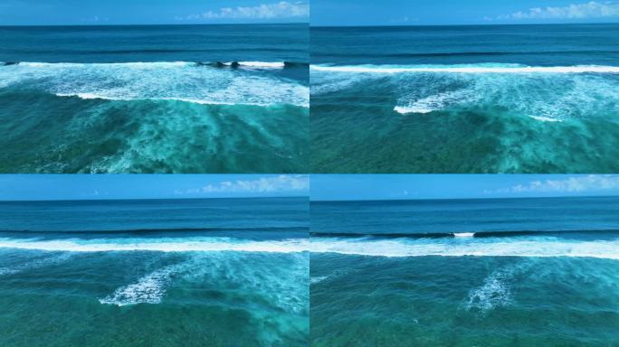 【4K高清】蓝色海水与波浪