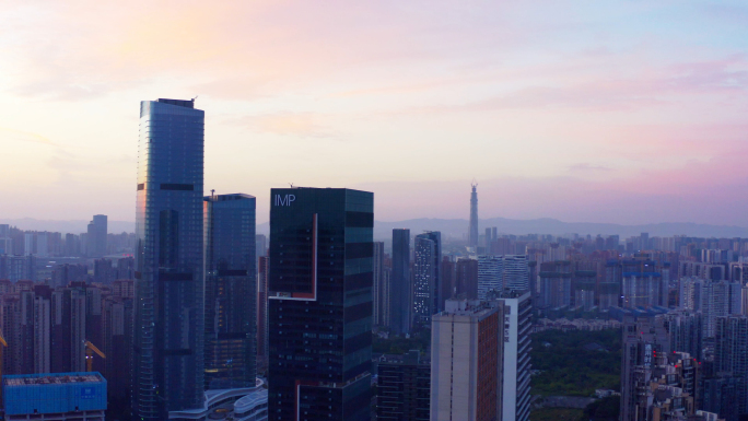 航拍成都城市建筑风光4k