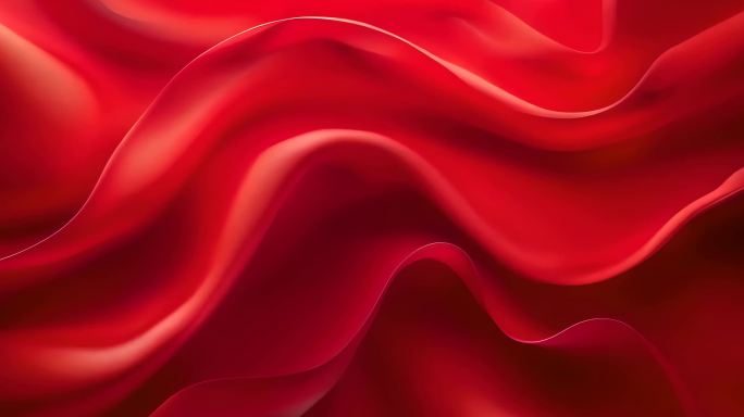 红色喜庆节日抽象波浪背景