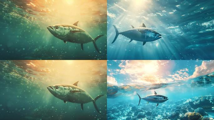 海里蓝鳍金枪鱼和刺身料理宣传素材