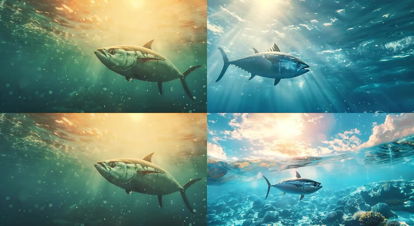 海里蓝鳍金枪鱼和刺身料理宣传素材