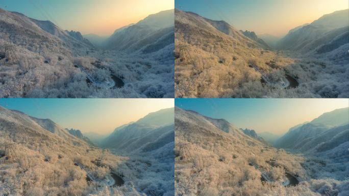 秦岭雪日出