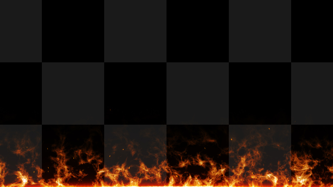 8K火焰边框火星粒子战争循环视频遮罩蒙版