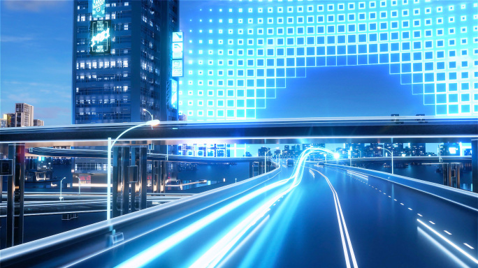 数字化科技城市穿梭