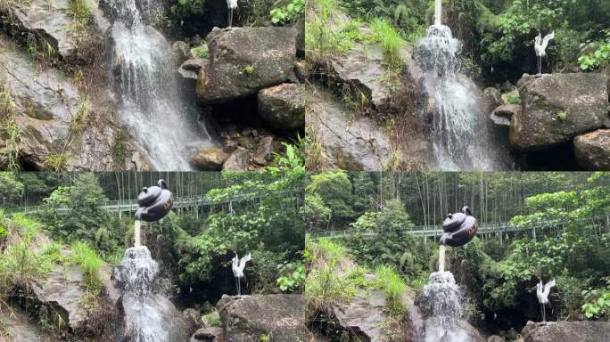 自然风光山水瀑布流水